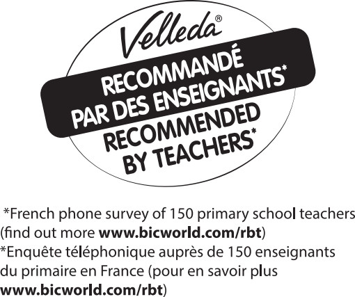 BIC Velleda 1721 Feutres pour Tableau Blanc Effaçables à Sec Pointe Conique Fine - Bleu, Blister de 4
